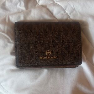 Michael Kors Dark Brown Logo Wallet
